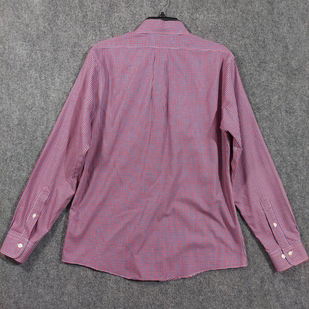 Brooks Brothers Shirt Mens Medium Red Check Long Sleeve Regent Non Iron - Picture 2 of 10